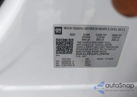 2023 GMC Terrain Fwd Slt z USA, uszkodzony, nr VIN 3GKALPEG2PL259052